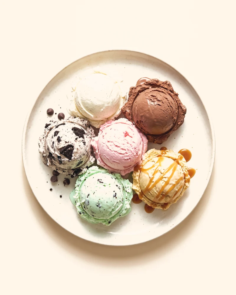 The Classics — platter of classic ice cream scoops
