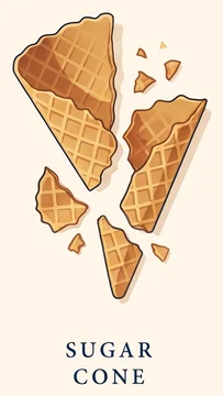 Sugar cone crumbles